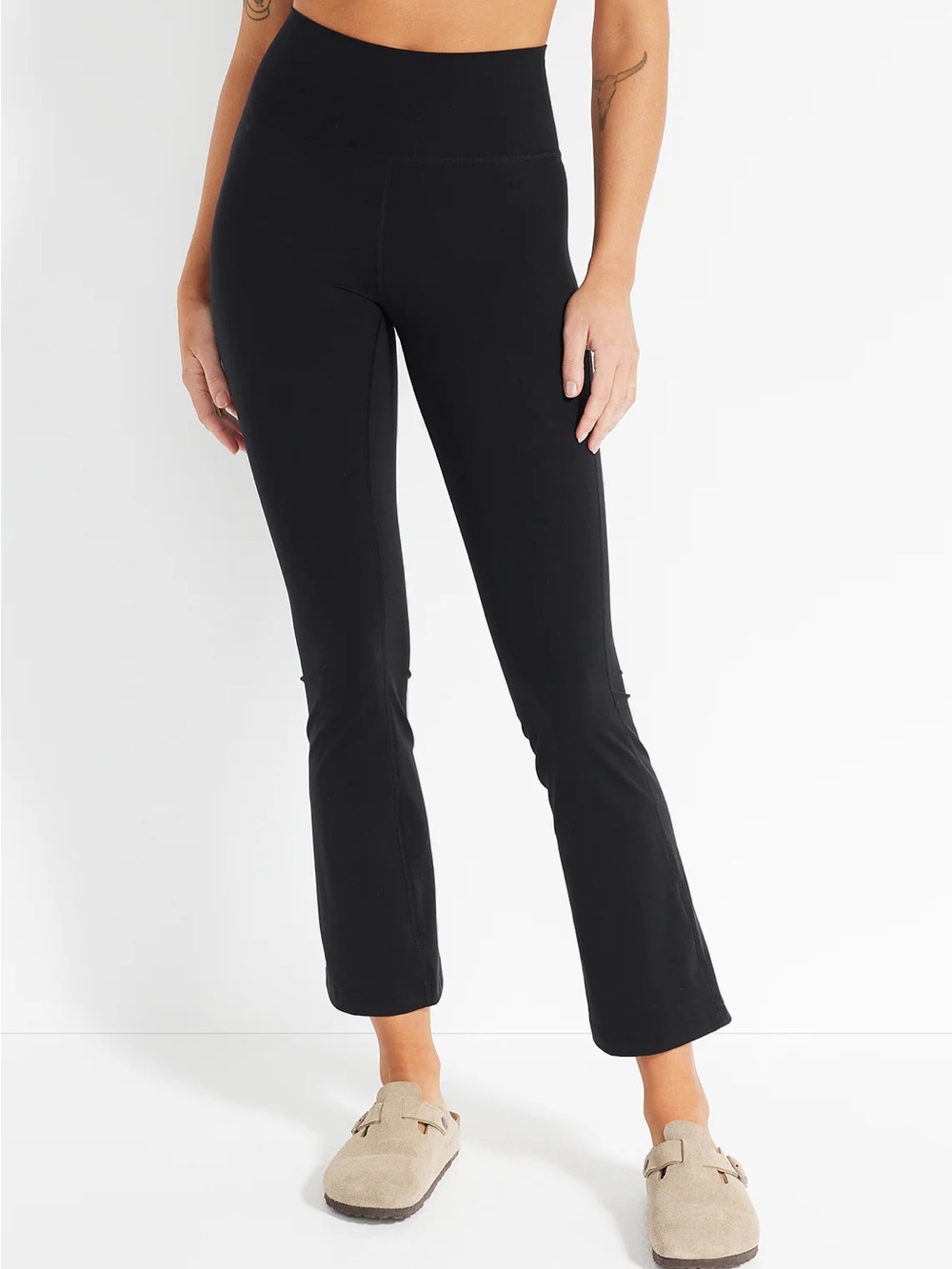 Zella Black Boot-Cut Flare Cropped Yoga Pants